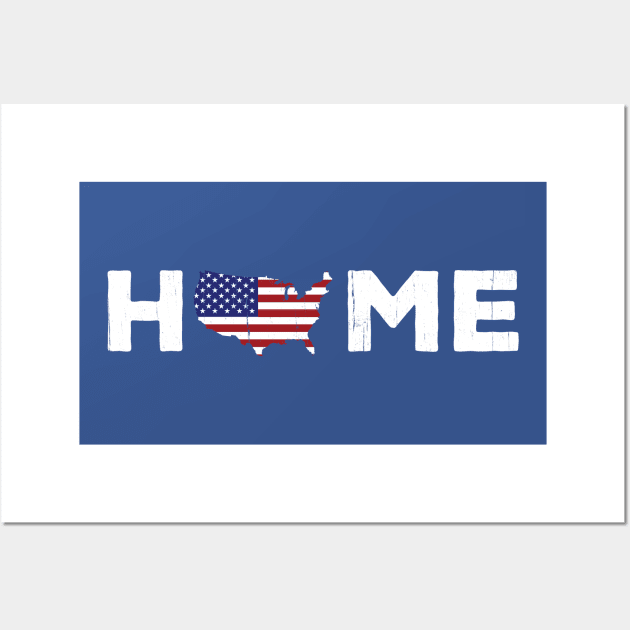 Home patriotic USA flag, 4th of July 2022 Wall Art by benyamine